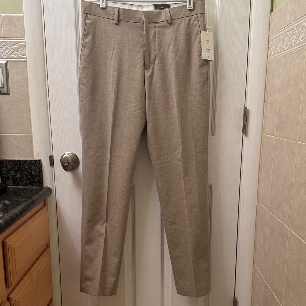 H&M Men's Beige Dress Pants